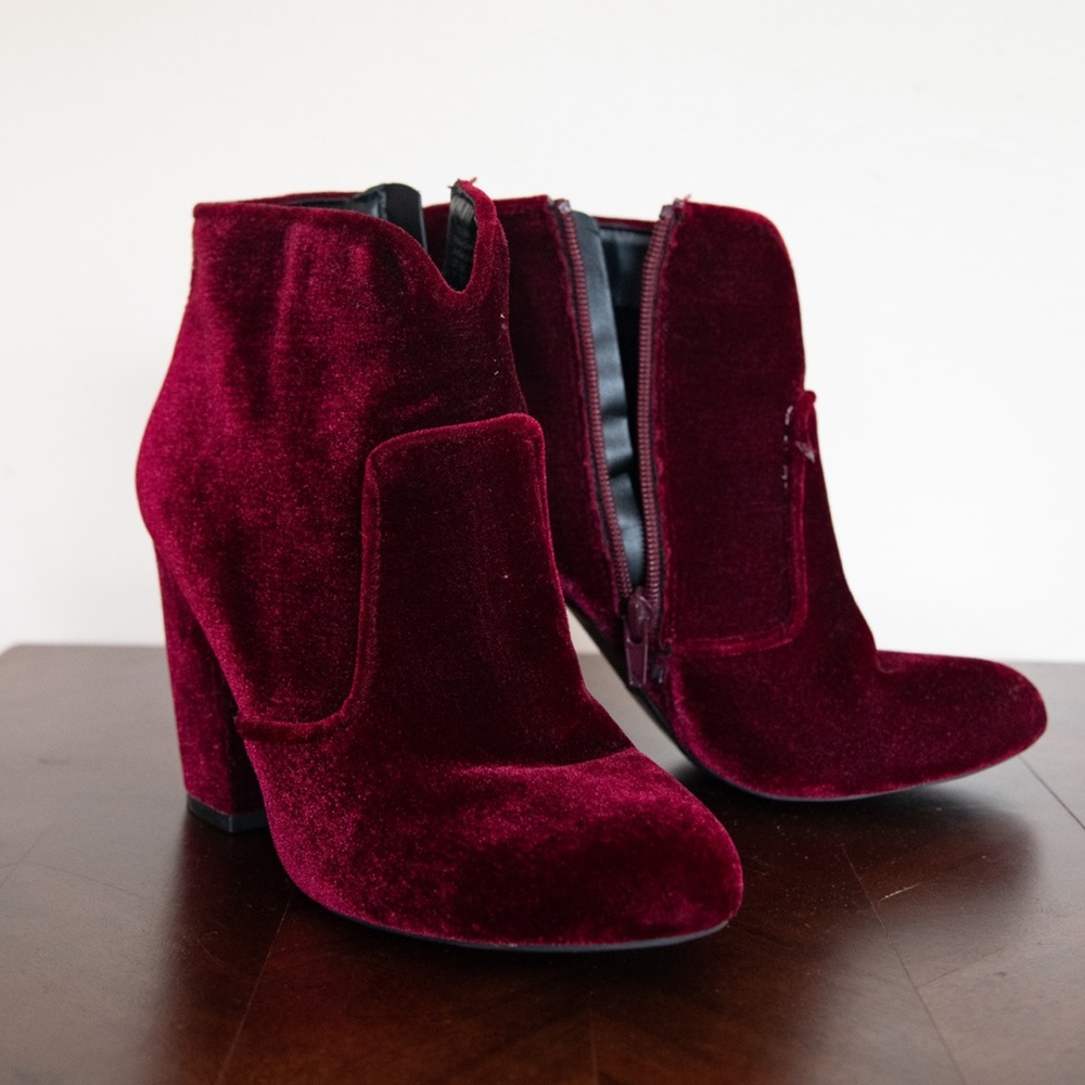 Red Velvet Boots
